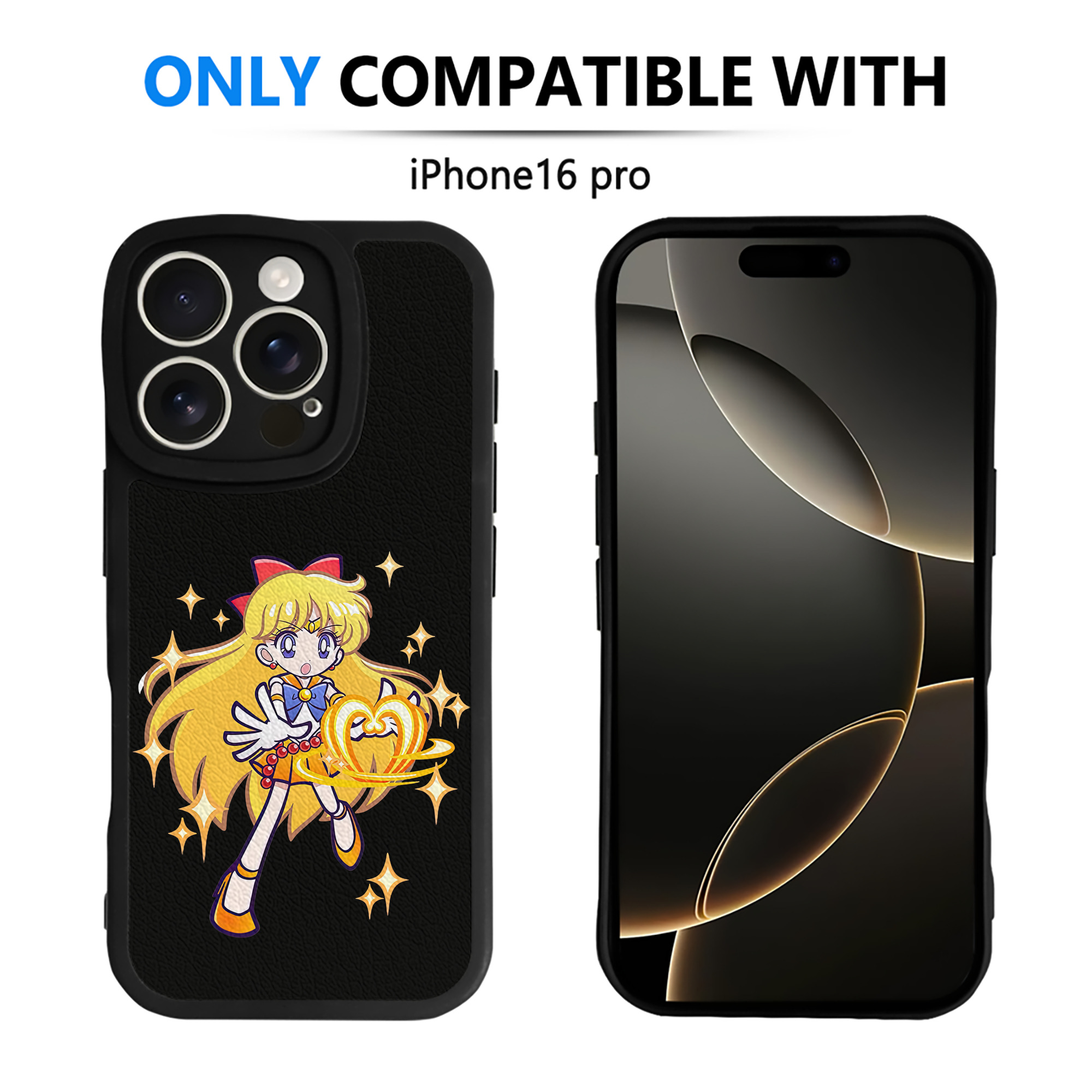 （画像用） 美少女戦士セーラームーン 愛野 美奈子 あいの みなこ Sailor Moon Aino Minako 【iPhone 16シリーズ対応】シリコンスマホケース（レザー調） 材質：シリコン